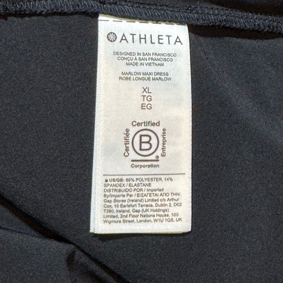 Athleta Marlow Maxi Dress Black Sz XL NWT Beach Lounge Athleisure Activewear - Picture 13 of 16